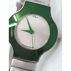 Vintage 1999 Android Ladies Analog Watch Green Sta